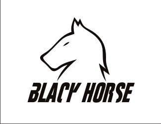 Projekt logo dla firmy Black Horse  | Projektowanie logo