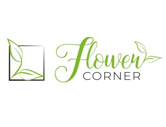 Projekt graficzny logo dla firmy online Flower Corner logo kwiaciarnia