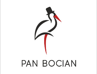 Projekt graficzny logo dla firmy online Pan Bocian