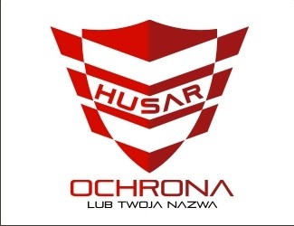 Projekt logo dla firmy Husar ochrona | Projektowanie logo