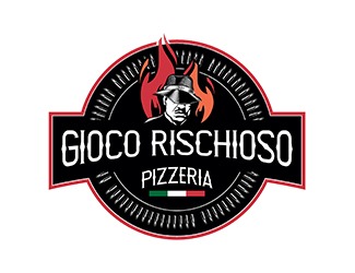 Projekt graficzny logo dla firmy online gioco rischioso / ryzykowna gra - pizzeria
