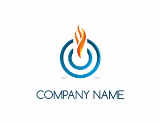 Projekt graficzny logo dla firmy online włącznik ogień