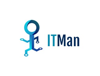 Projekt graficzny logo dla firmy online IT Człowiek