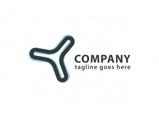 Projekt graficzny logo dla firmy online Płynna abstrakcja